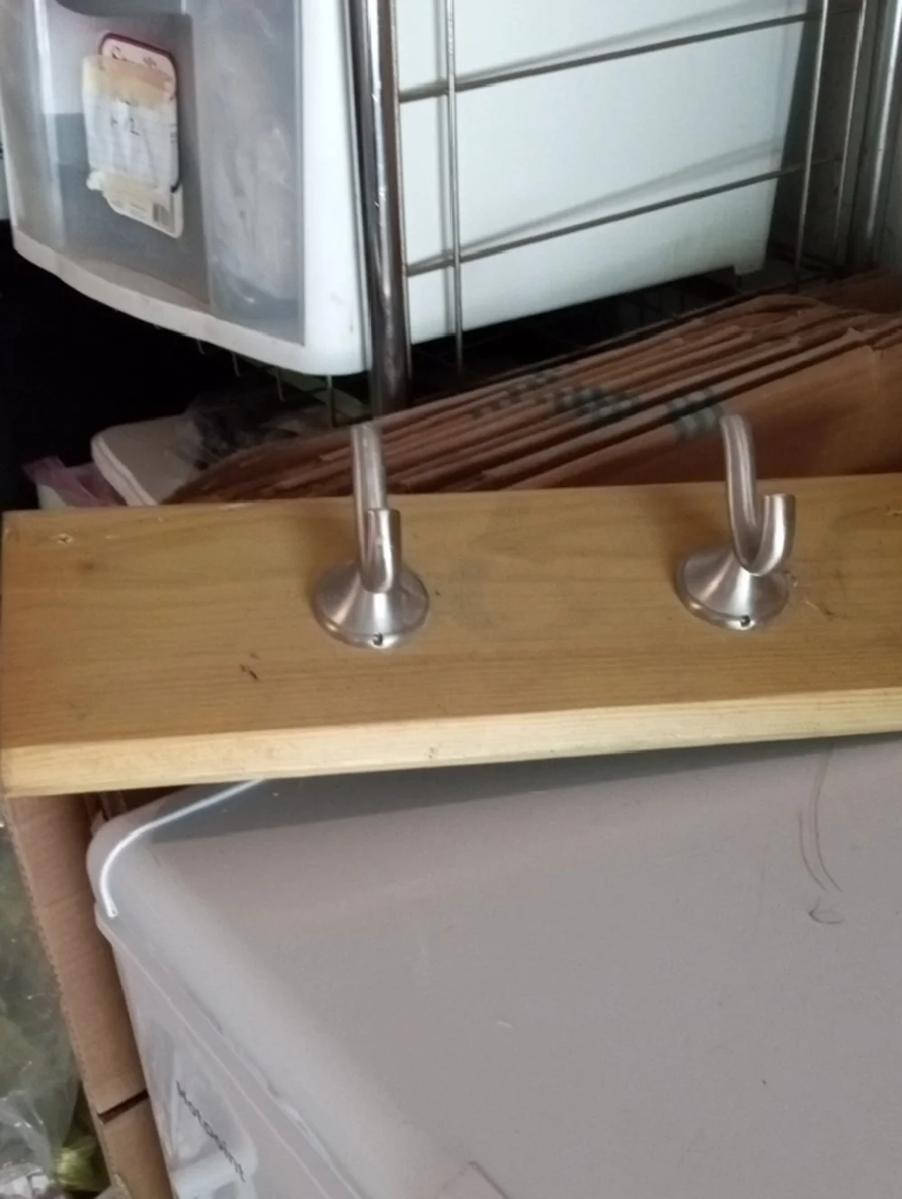 Source Unknown Brushed Silver Wall Hooks - Stainless Look